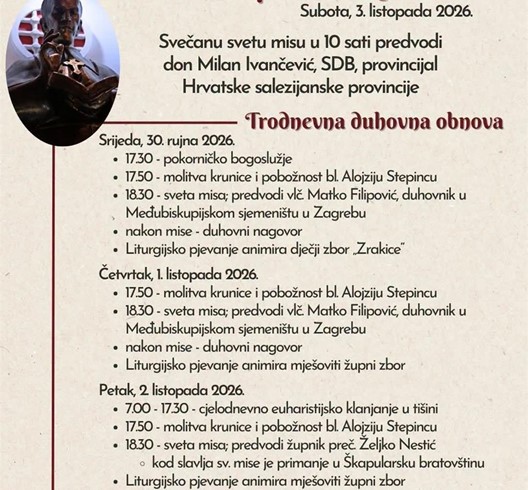 Proslava župne svetkovine bl. Alojzija Stepinca u Dugoj Resi